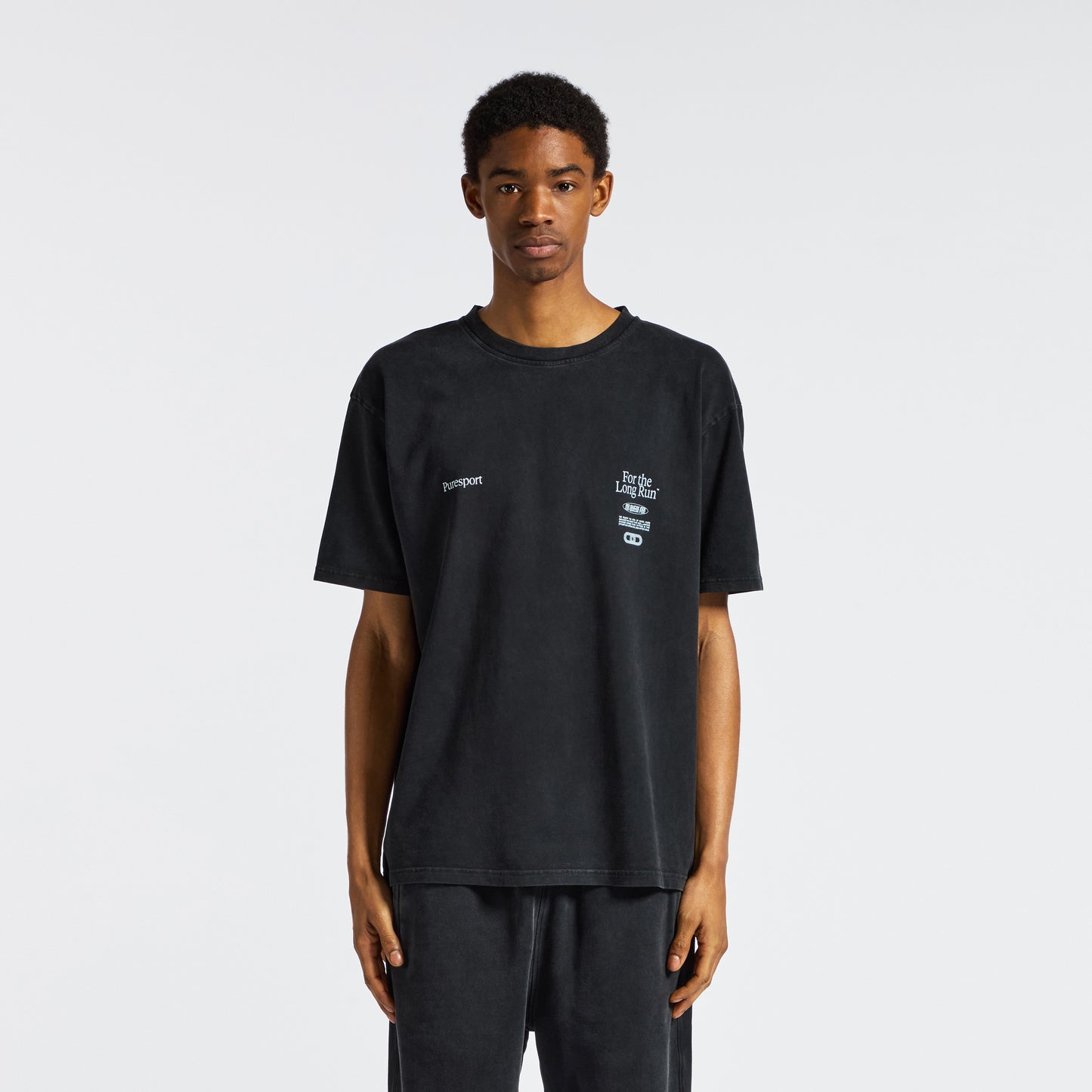 For the Long Run T-Shirt - Washed Black