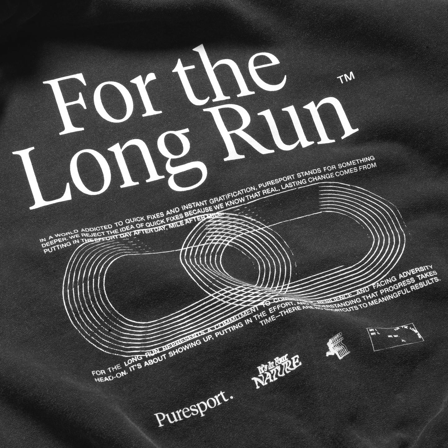 For the Long Run Hoodie - Washed Black